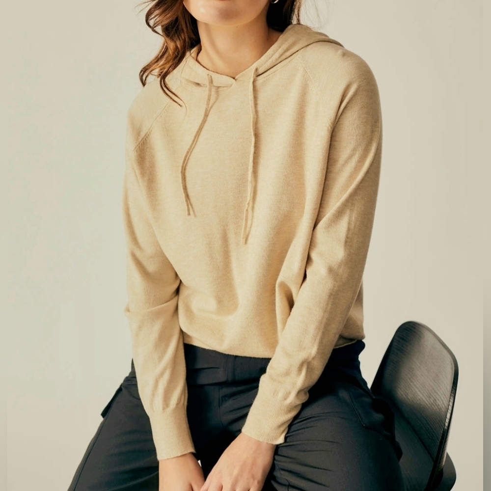 Korye Oatmeal Viscose Hoodie - Picture 11 of 11